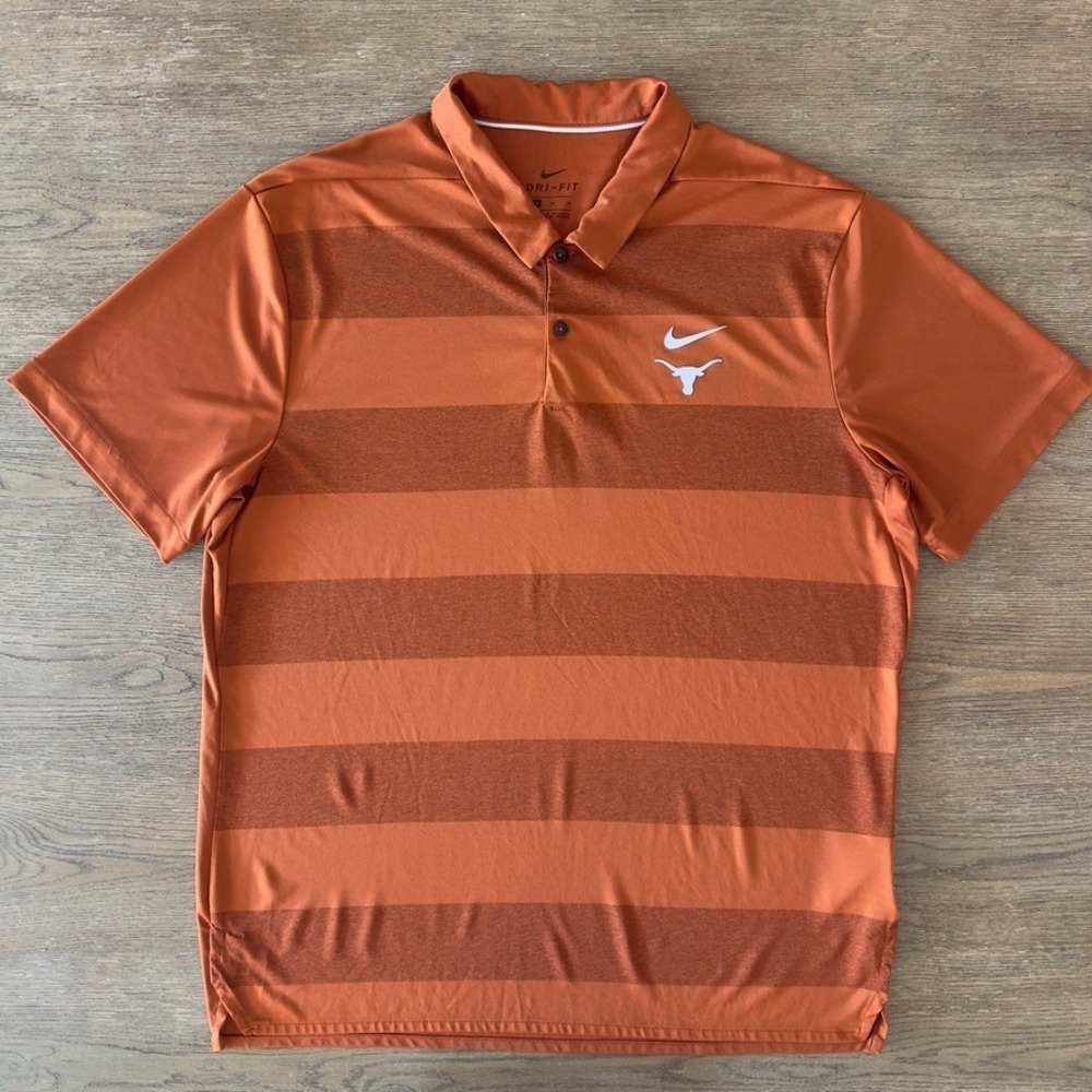 Nike Men's Texas Orange Texas Longhorns Victory Stripe Performance Polo-XL*Read*